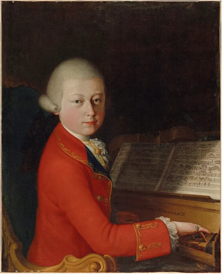 Giambettino Cignaroli (1706-1770) attr., Portrait of Wolfgang Amadeus Mozart at the age of 13 in Verona, 1770. Image © Christie's