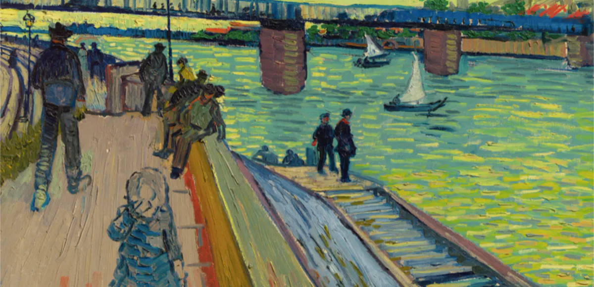 Vincent van Gogh (1853-1890), Le pont de Trinquetaille, ca. 17. Juni 1888, Öl/Lwd., 65 x 81 cm, europäischer Privatbesitz. Foto © Christie's (Detail)