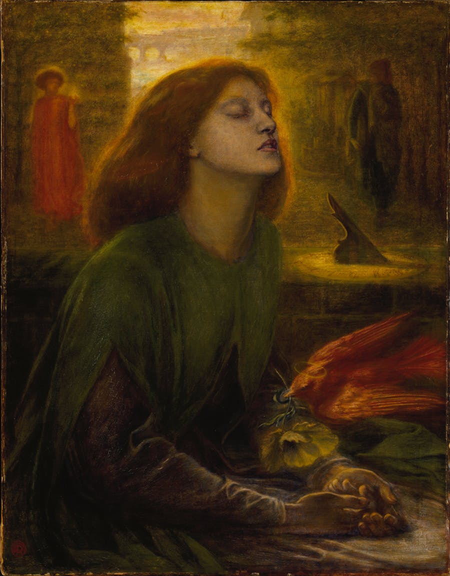 Dante Gabriel Rossetti, 'Beata Beatrix', terminato un anno dopo la morte di Elizabeth Siddal. Foto via Wikimedia Commons