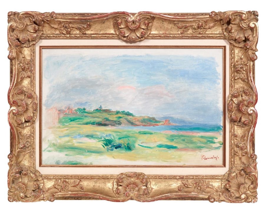Gulf, Sea, Green Cliffs by Renoir (1892) that was stolen from Dorotheum auction house, Vienna. Image: CNN