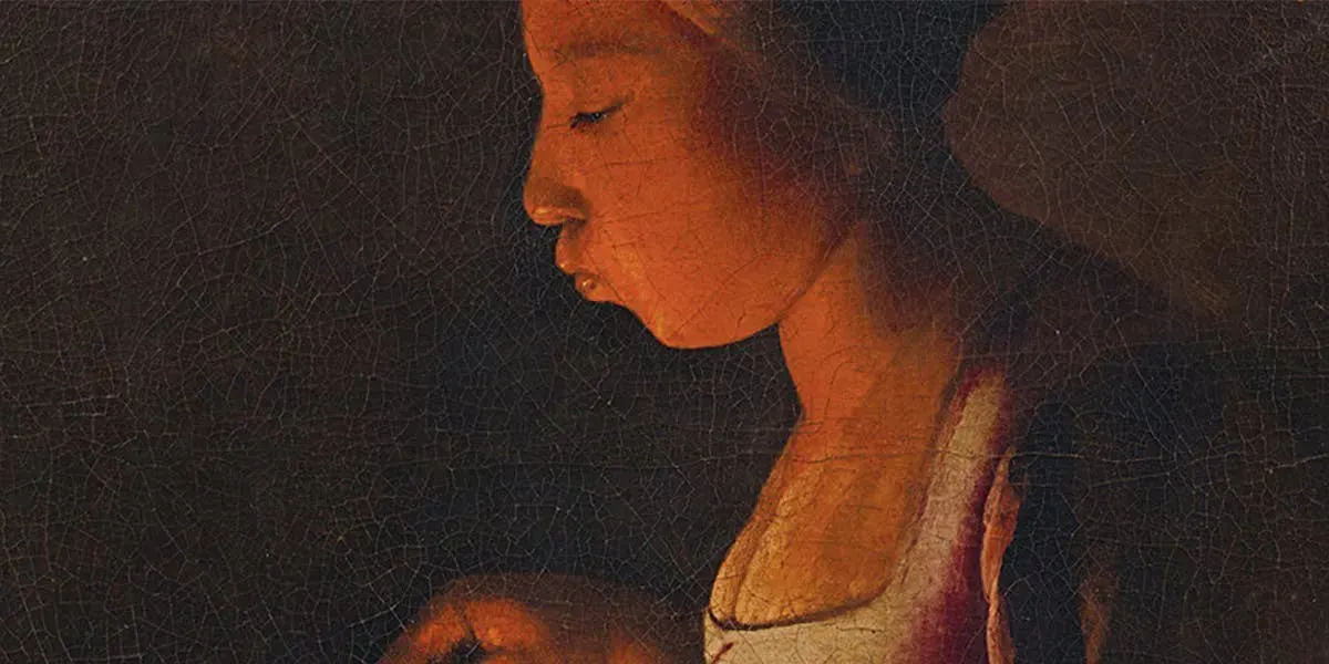Georges de La Tour (1593-1652), 'La fillette au brasier' (detalj), 1646-1648, olja på duk. Foto © Lempertz