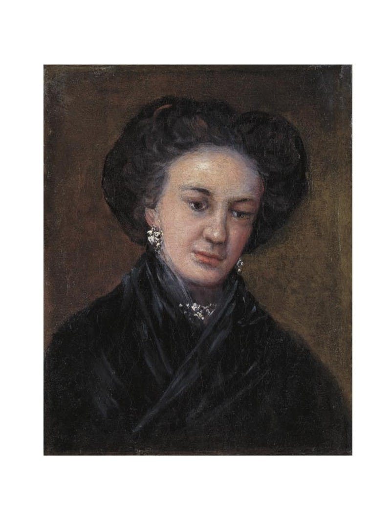 FRANCISCO GOYA. "Retrato de la actriz Rita Luna". Óleo sobre lienzo (1814-1818). Imagen vía: Sotheby's