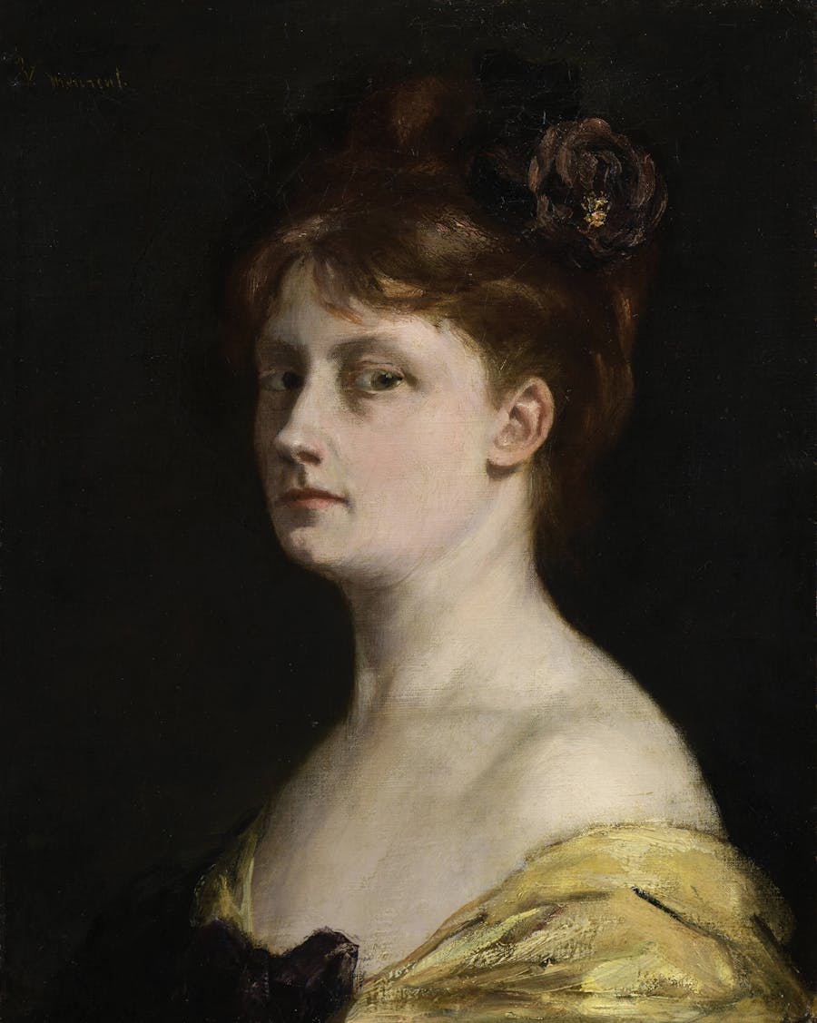 Victorine Meurent, Self portrait, 1876, oil on canvas - 35 x 27 cm Boston, Museum of Fine Arts. Public domain image.
