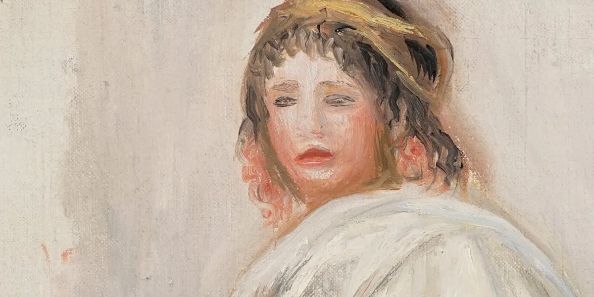 Pierre-Auguste Renoir (1841-1919), 'Woman draped in the Roman style, study for Oedipus', 1895 oil on canvas re-lined (detail). Image © Rossini