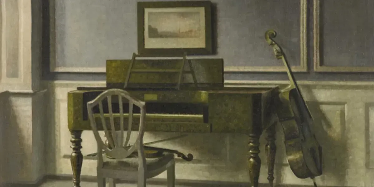 Vilhelm Hammershøi, 'Interior. The Music Room, Strandgade 30', 1907. Foto © Sotheby's (detalj)