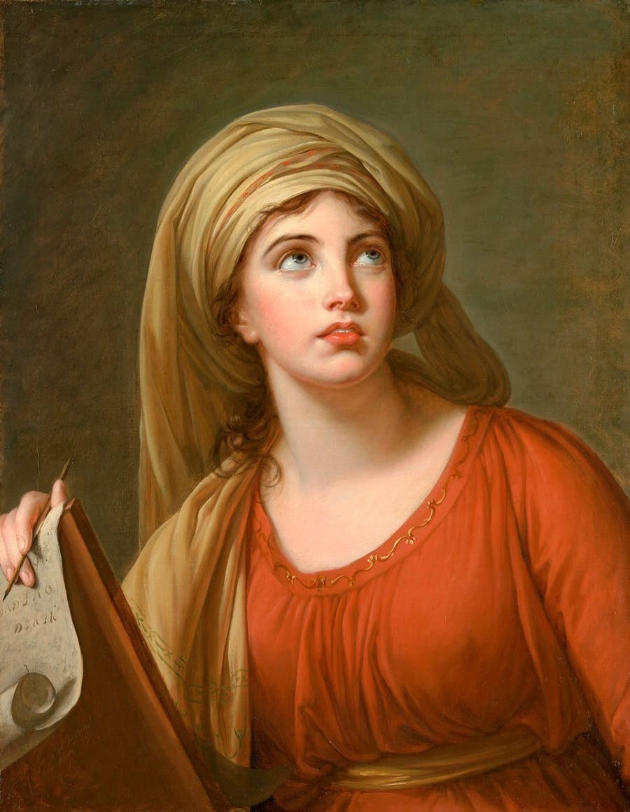 Elisabeth Vigée Le Brun, 'Head of Emma Hamilton as the Cumaean Sibyl'. 1792, olja på duk. Foto public domain