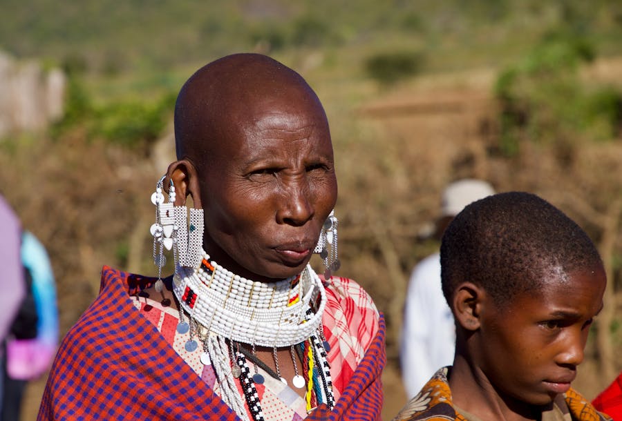 Woman in Arusha, Tanzania wearing tribal beads. Photo by Magdalena Kula Manchee