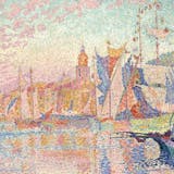 Paul Signac, The Port of Saint Tropez. 1901, oil on canvas. Image in public domain (detail).