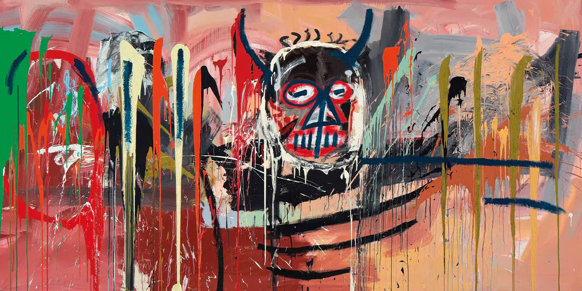 Jean-Michel Basquiat (1960-1988), Untitled, 1982, signed and dated "Jean-Michel Basquiat Modena 82" (on the reverse), acrylic on canvas, 238.7 x 500.4 cm. Image © Christie's