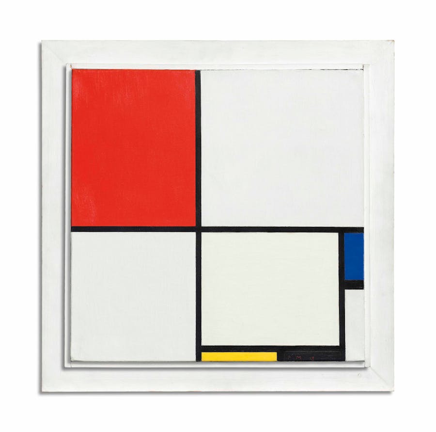 Piet Mondrian, ‘Composition No. III, with Red, Blue, Yellow, and Black’, 1929, oil on canvas in the artist's painted frame, 50 cm x 50.2 cm. Photo: Christie’s