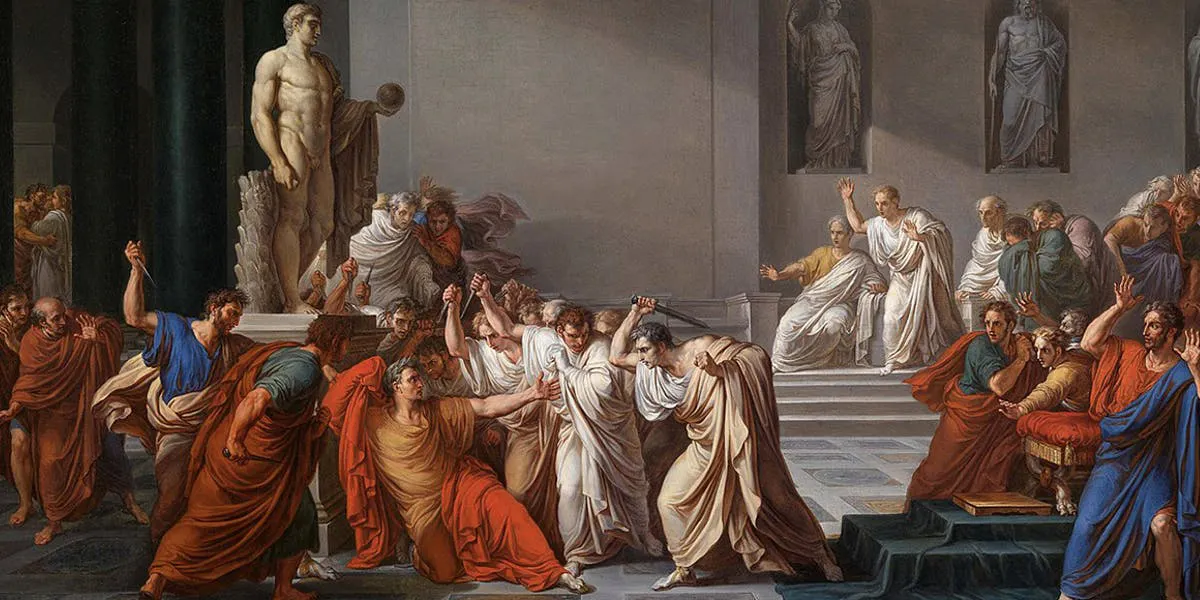 Vincenzo Camuccini, La mort de César (détail), 1798, Galleria Nazionale d'Arte Moderna, Rome, image CCØ