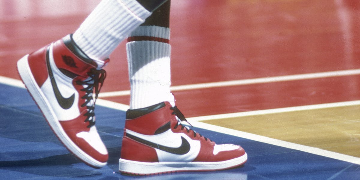 Michael Jordan Autographed Nike Air Jordan 1 Retro High Off-White