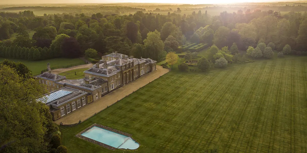 Luftaufnahme von Hackwood Park. Foto © Christie's Real Estate (Detail)