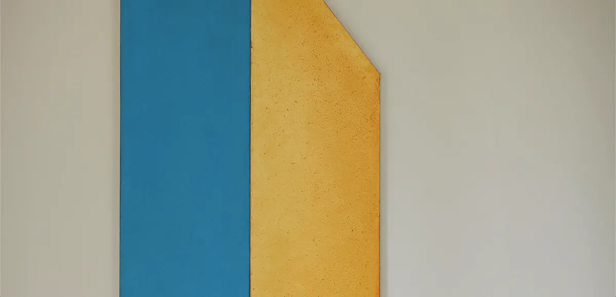 Harvey Quaytman (1937-2002), French Feather Blanket, 1970, signiert und datiert, Acryl und Pigmente auf einer asymmetrischen Leinwand | Foto: © CFHILL (Detail)