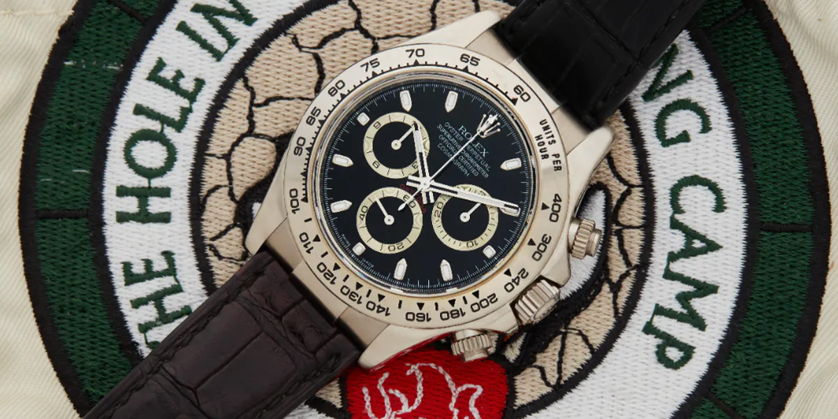 Rolex Reference 116519 Daytona. Automatische Chronographen-Armbanduhr aus Weißgold, ca. 2006. Foto © Sotheby's (Detail)