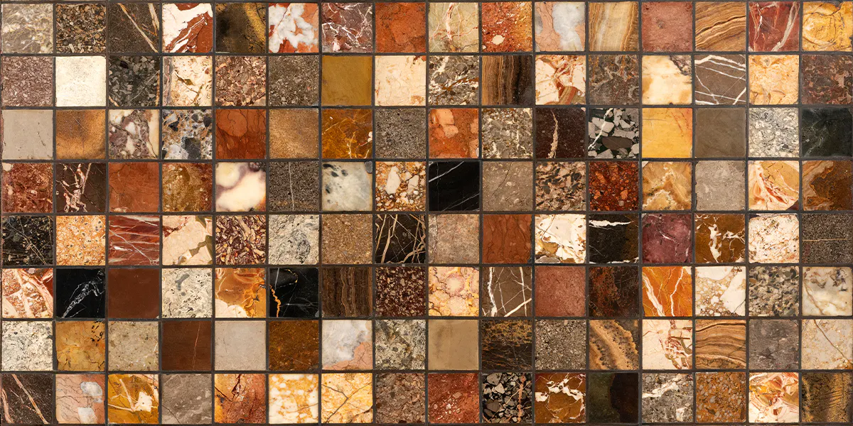 Campionario in marmi e diaspri di Sicilia, ultimo quarto del XVIII sec. Il campionario, cm 61X95,5 (la singola formella, cm 5,7X5,7). Il tavolo, alt. cm 81, larg. cm 111, prof. cm 80. Lotto 87 (dettaglio). Stima € 20.000 - 30.000. Foto © Wannenes