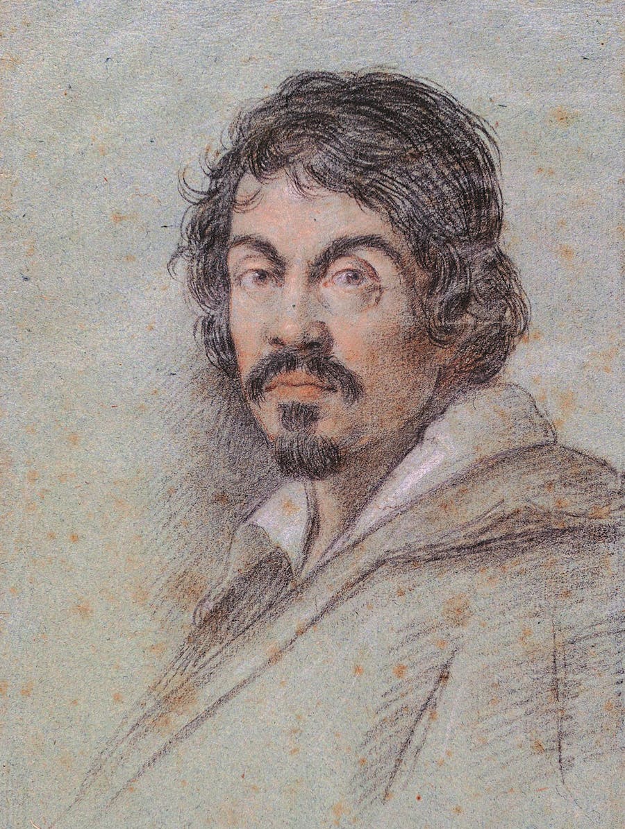 Ottavia Leoni (1578-1630), 'Drawing of the Portrait of Caravaggio', c.1621, Florence, Biblioteca Marucelliana. Public domain image