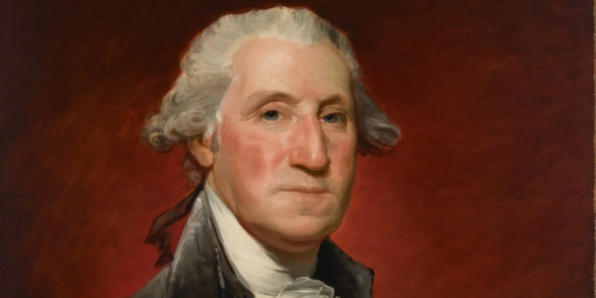 Gilbert Stuart (1755-1828), George Washington (tipo Vaughan), olio su tela. Dipinto nel 1795. Immagine © Christie's (dettaglio)