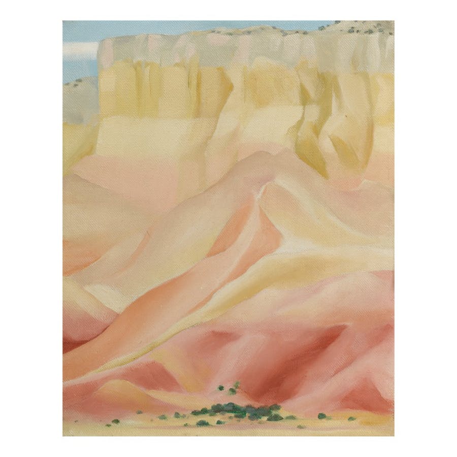 Georgia O’Keeffe (1887 - 1986), ‘My Backyard’, 1945, oil on canvas, 25.4 cm x 20.32 cm. Photo: Sotheby’s