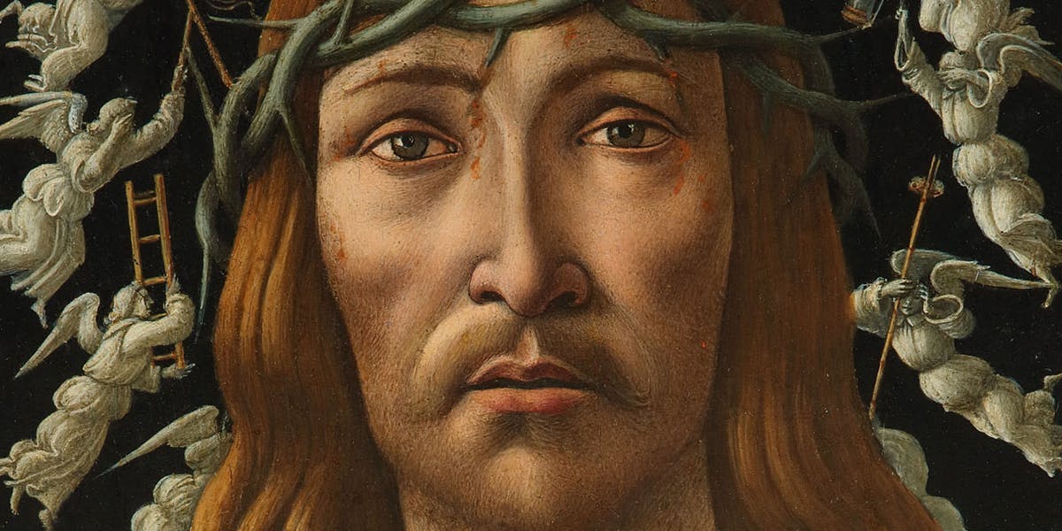 Sandro Botticelli (1445-1510), The Man of Sorrows, late 15th century - early 16th century. Photo © Sotheby's (detail)