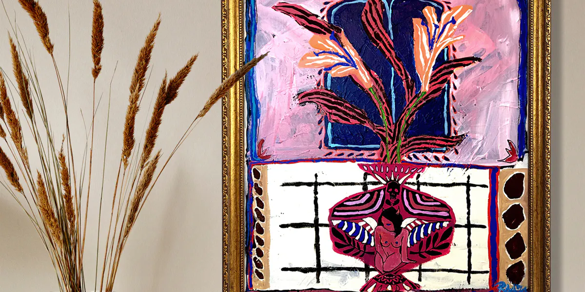 Robert Ieuan de Haan, ‘The Devil’s in the Details’, 2021, acrylic on canvas, 51 x 41 cm (detail). Photo © Paul Stewart Gallery