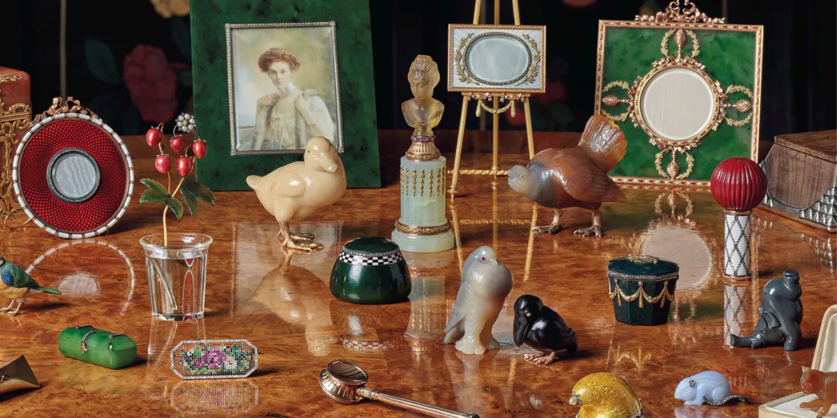 Sélection de chefs-d’œuvre Fabergé de la Collection Harry Woolf. Photo © Christie’s (détail)
