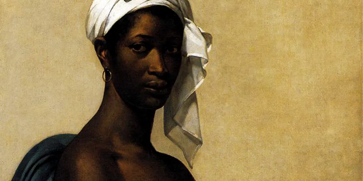 Marie-Guillemine Benoist, Portrait d’une femme noire, 1800, Öl/Lwd., 81 x 65 cm, Musée du Louvre, Paris. Foto gemeinfrei (Detail)