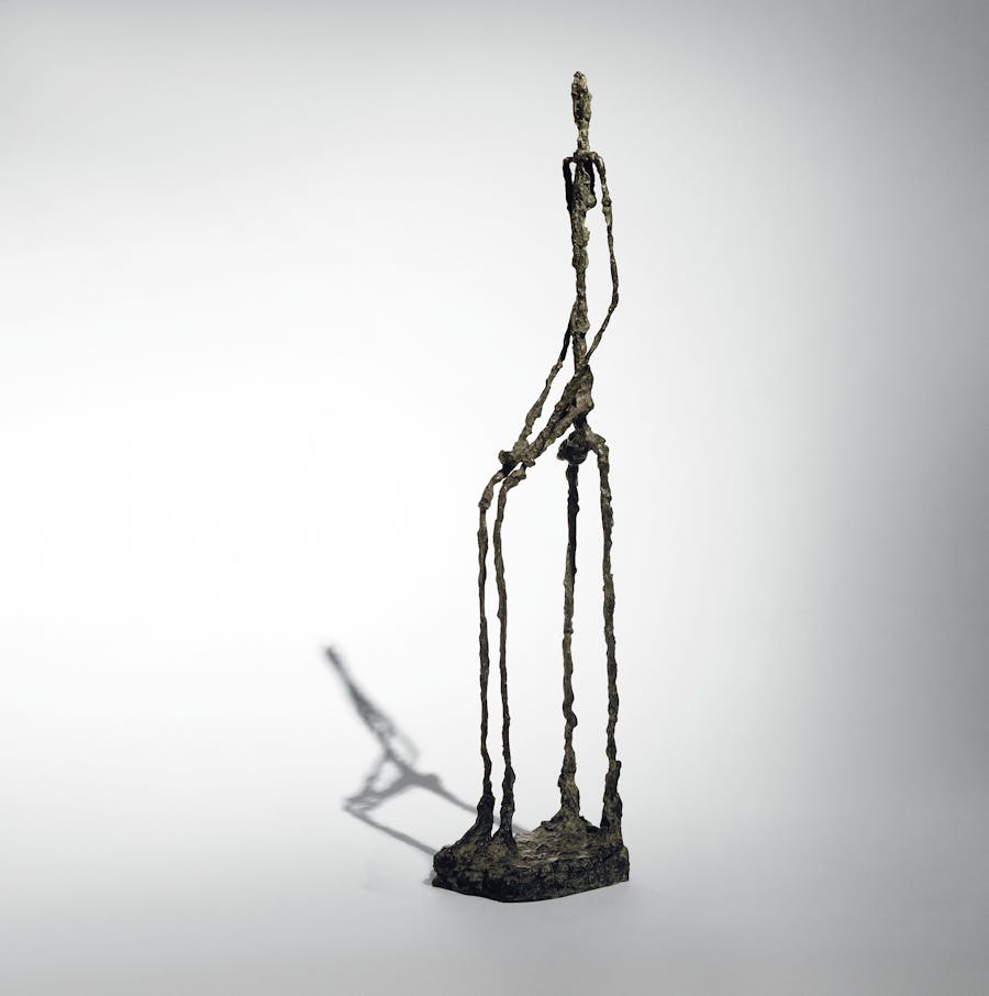 Alberto Giacometti (1901-1966), Femme Assise, conceived 1949, bronze with patina, 77.1 cm. Image via Christie’s.