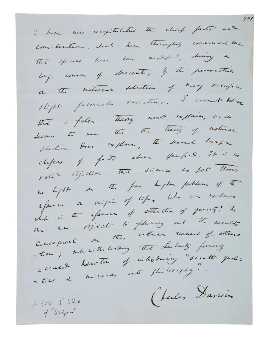 This Charles Darwin Manuscript Could Set a New Record
