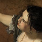Artemisia Gentileschi, Self-portrait as an Allegory of Painting (detail), 1638-1639.