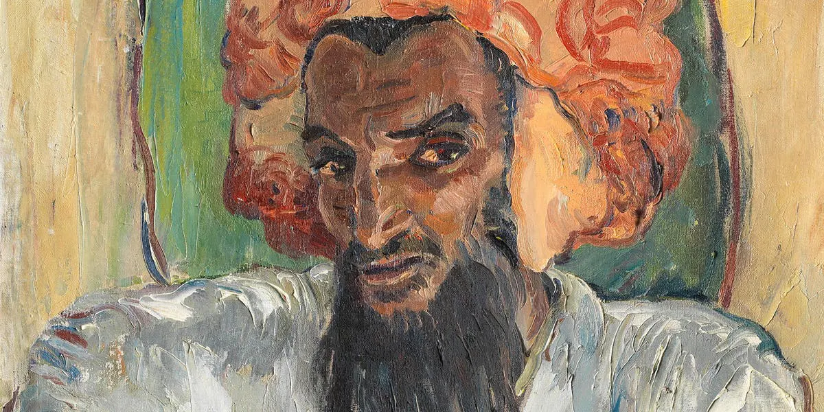Irma Stern, Arab with Dagger, 1945, Rahmen aus Sansibar-Holz | Foto: © Bonhams (Detail)