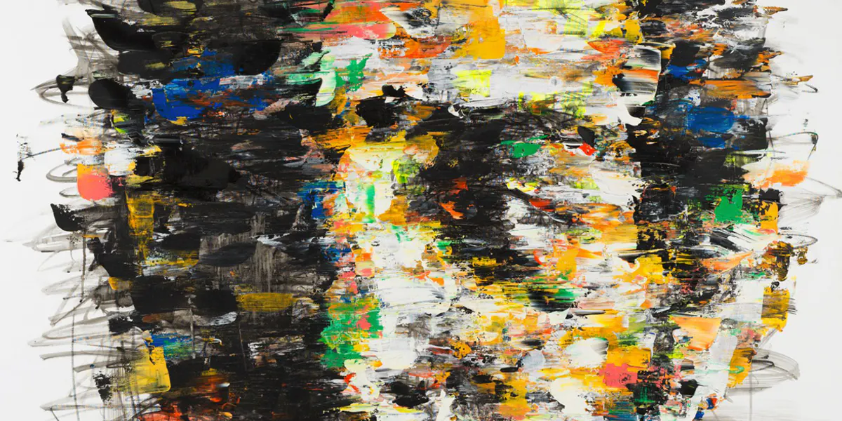 Hom Nguyen (1972), Racines, 2019, technique mixte sur toile, 150 x 140 cm. Photo © Expertisez.com (détail)