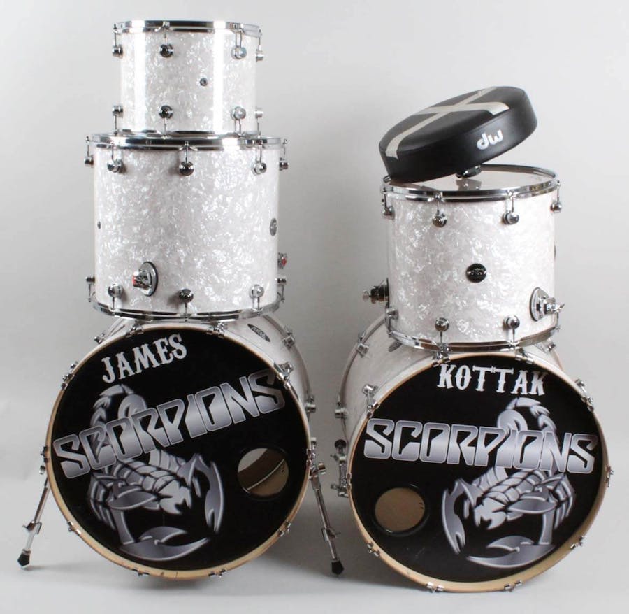 James Kottak Stage-Used Scorpions Drum Set 2015-16 Tour