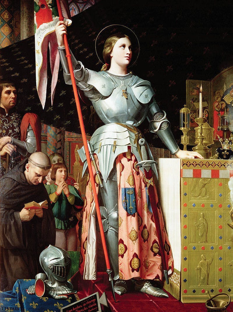 Jean-Auguste-Dominique Ingres, ‘Joan of Arc at the Coronation of Charles VII’, 1854, painting, 240 x 178 cm, Louvre Museum. Photo public domain 
