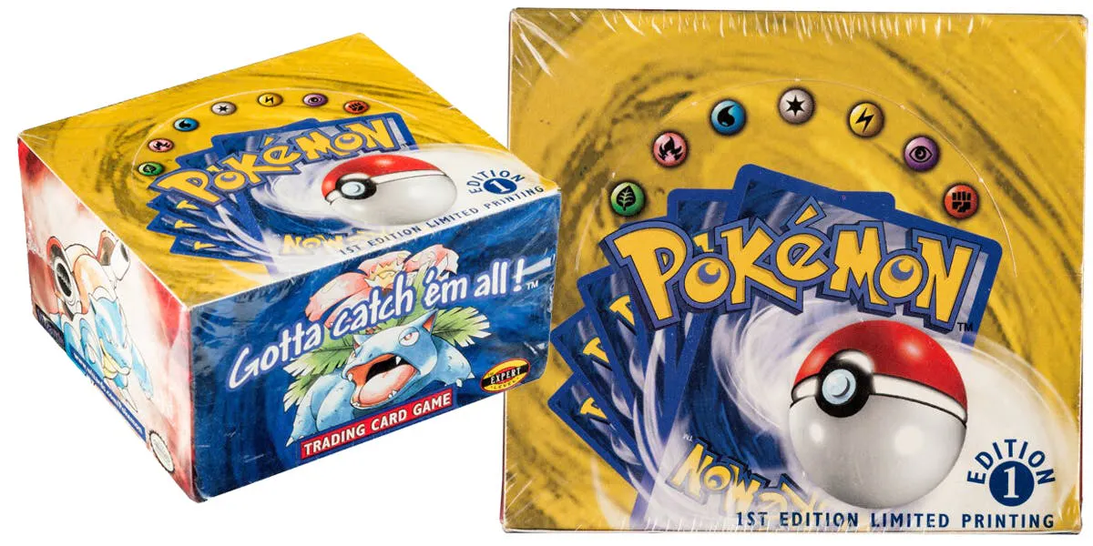 La première édition du coffret de base Pokémon Sealed Booster Box adjugée pour 408 000 dollars chez Heritage Auctions le dimanche 16 janvier, image © Heritage Auctions 
