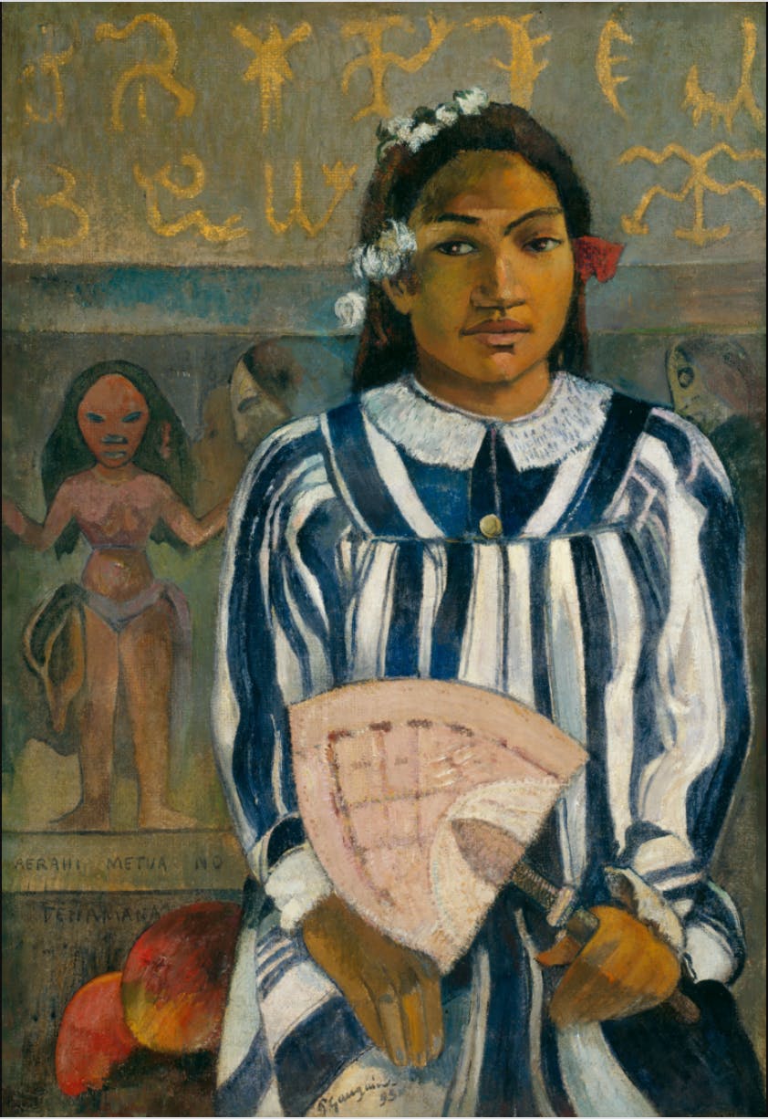 Paul Gauguin, ‘Merahi metua no Tehamana’ , 1893, oil on canvas, Art Institute of Chicago