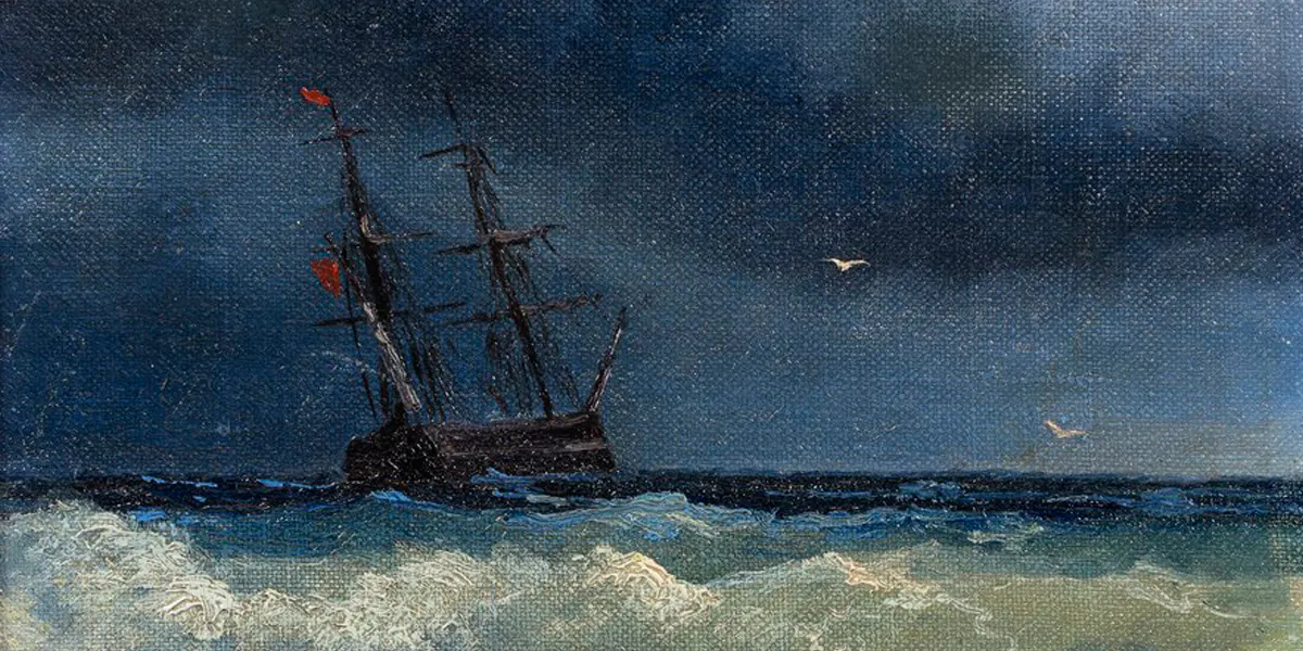 Ivan Constantinovitch Aïvazovski (1817-1900), Navire par grosse mer, 1893 huile sur toile (détail). Photo © Rossini