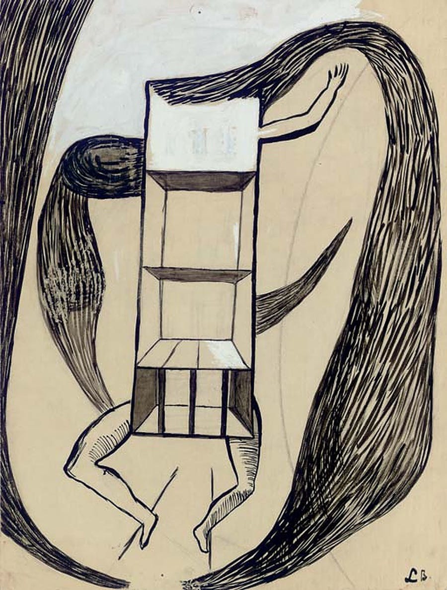 Louise Bourgeois (1911-2010), ‘Femme Maison’, 1947, bläck och gouache på papper, 31,1 x 23,5 cm. Foto © Christie’s
