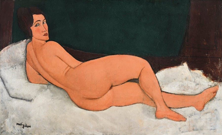 Amedeo Modigliani, 'Nu Couché (sur le côté gauche)', 1917, oil on canvas. Photo © Sotheby's