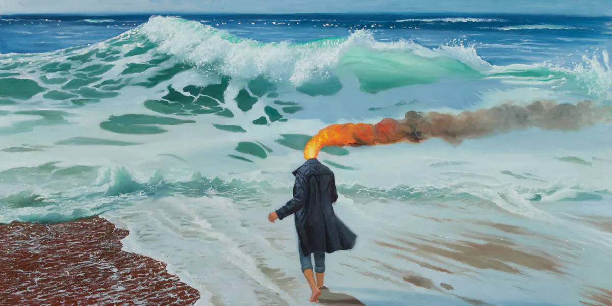 Alexander Klingspor, Untitled I, olja på duk, 66x107 cm. Foto © Alexander Klingspor (detalj)