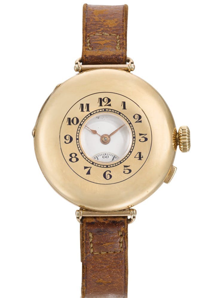 Longines Manual Wind Half Hunting Cased Wristwatch, cirka 1927. Foto Ⓒ Sotheby’s