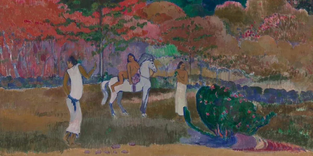 Paul Gauguin, Women and a White Horse (detail). 1903, oil on canvas. Image: Museum of Fine Arts, Boston
