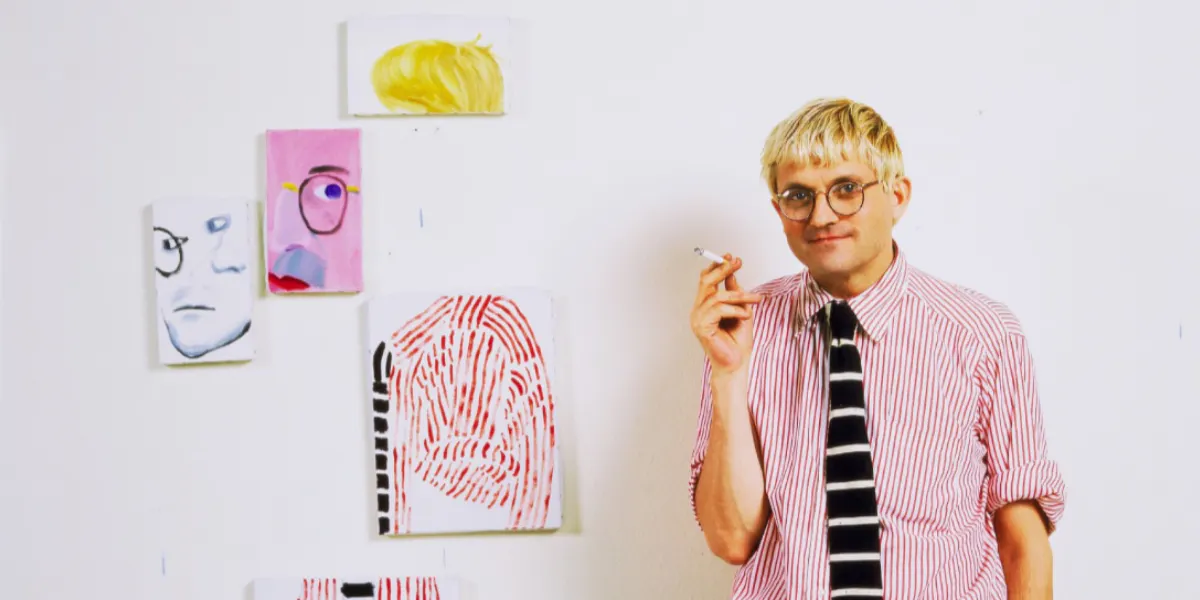 Jim McHugh, David Hockney in the Studio, Los Angeles, 1984, stampa cromogenica. Foto © Sotheby's