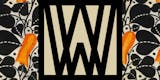 The logo of the Wiener Werkstätte and the sample design "Apollo" by Josef Hoffmann for the Wiener Werkstätte, 1910/11. Public domain images (collage)
