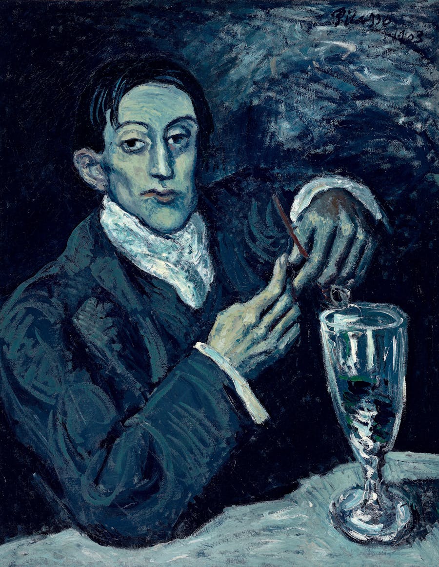 Pablo Picasso, ‘Portrait d'Angel Fernández de Soto’, 1903, 70.3 x 55.3 cm. Photo: Christie’s
