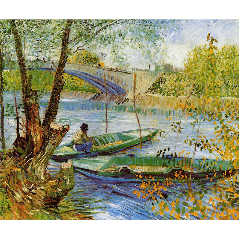 Vincent Van Gogh (1853-1890), Fishing in Spring, 1887, oil on canvas, 50.5 x 60 cm, Art Institute of Chicago, Chicago, IL, USA. Public domain image