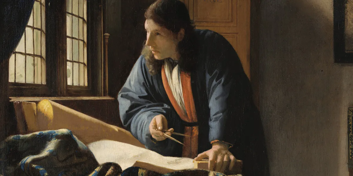 Johannes Vermeer, Le géographe (détail), 1668-1669, Städel, Francfort-sur-le-Main