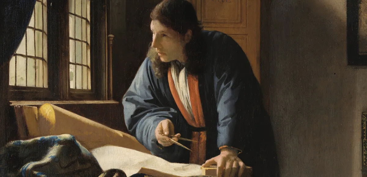 Johannes Vermeer, Il Geografo (dettaglio), 1668-1669, Städel, Francoforte sul Meno