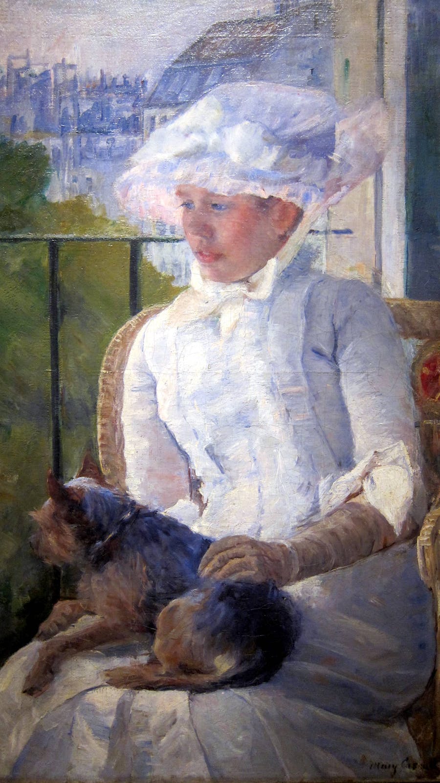 Mary Cassatt, ‘Young Girl at a Window’, 1885, oil on canvas, National Gallery of Art, Washington, D.C. Photo: Wiki Commons