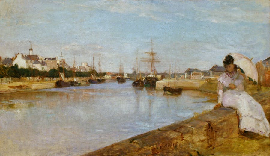 Berthe Morisot (1841-1895), 'The Port at Lorient', 1869, olja på duk, 43 x 72 cm. National Gallery of Art, Washington D.C. Foto via Wikipedia